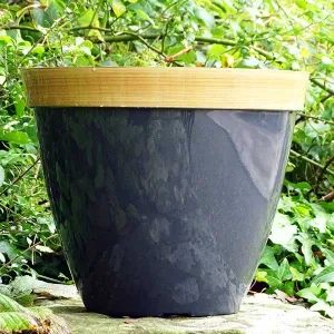 25cm Provence Planter Charcoal Grey Plant Pot