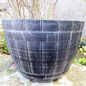 52cm Beijing Barrel Antique Silver Plant Pot