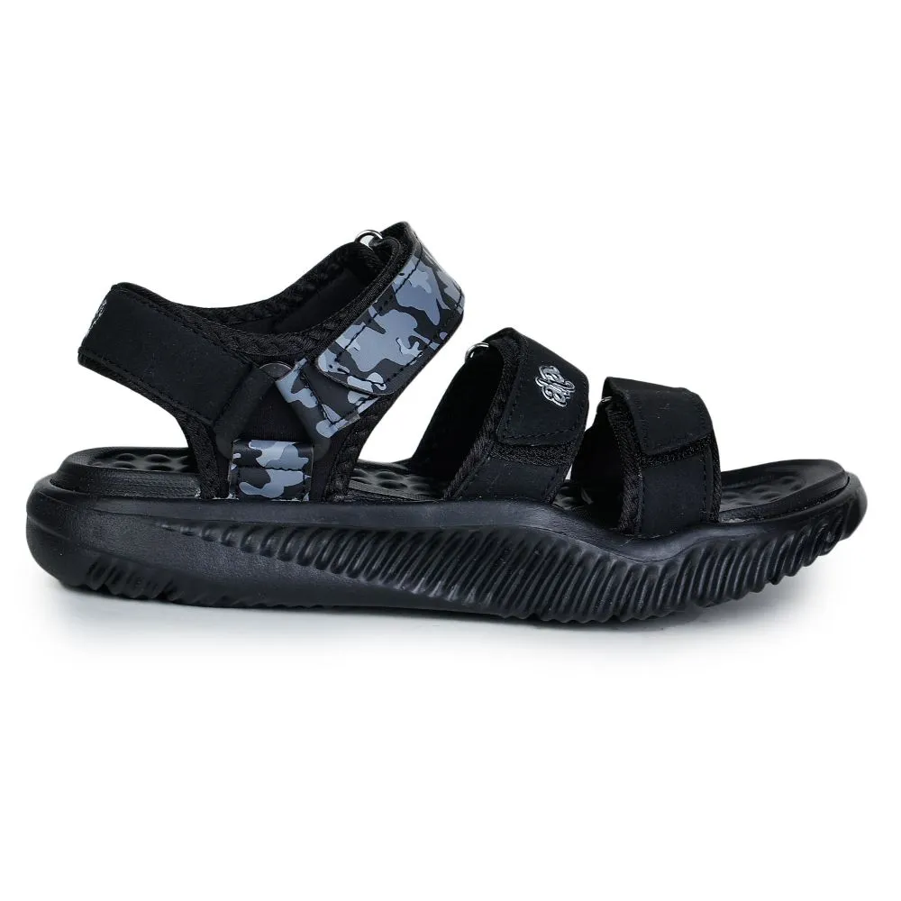 A-HA Casual Black Sandals For Men STAMINA-9 By Liberty