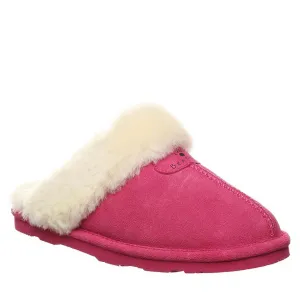 BEARPAW WOMEN'S LOKI SUEDE SLIDE SLIPPER PARTY PINK