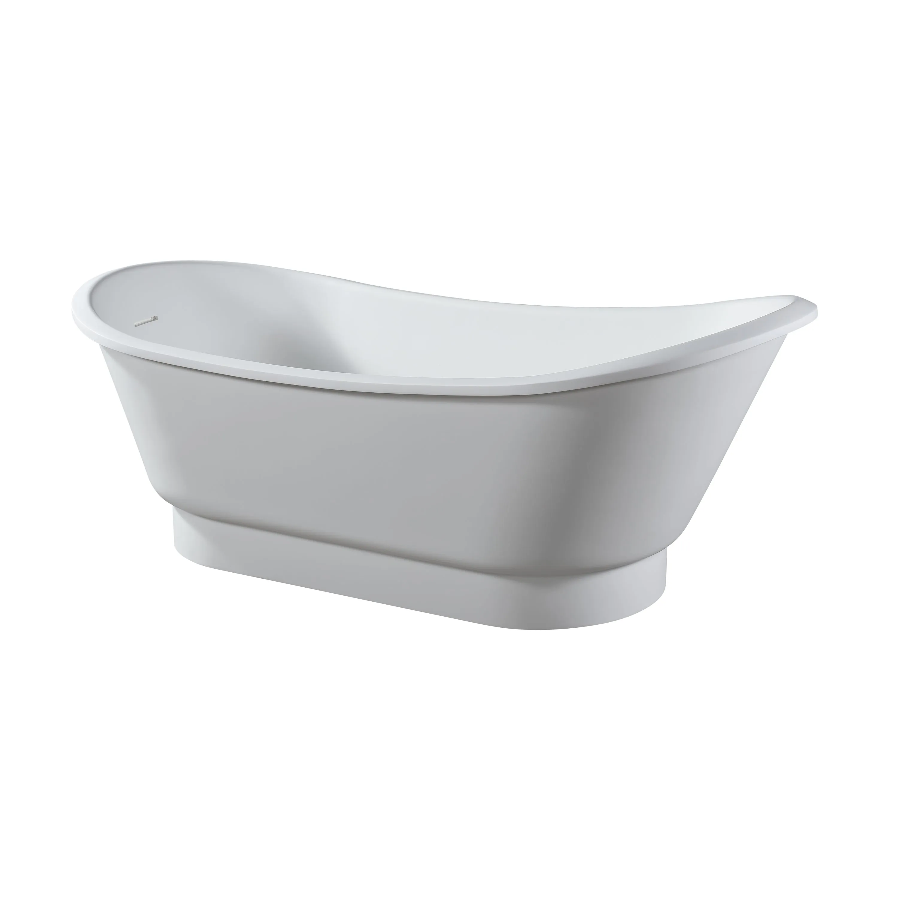 Becki 67" Freestanding Double Slipper Resin Tub