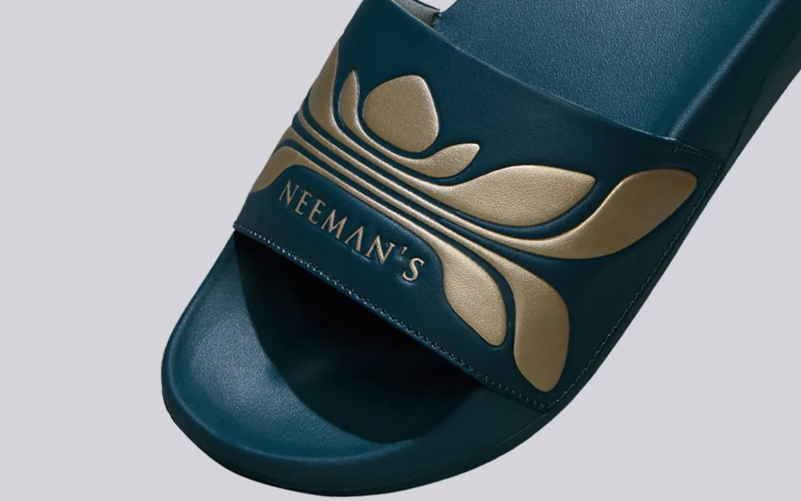 Breather Slides (Women Exclusive) : Teal-Gold