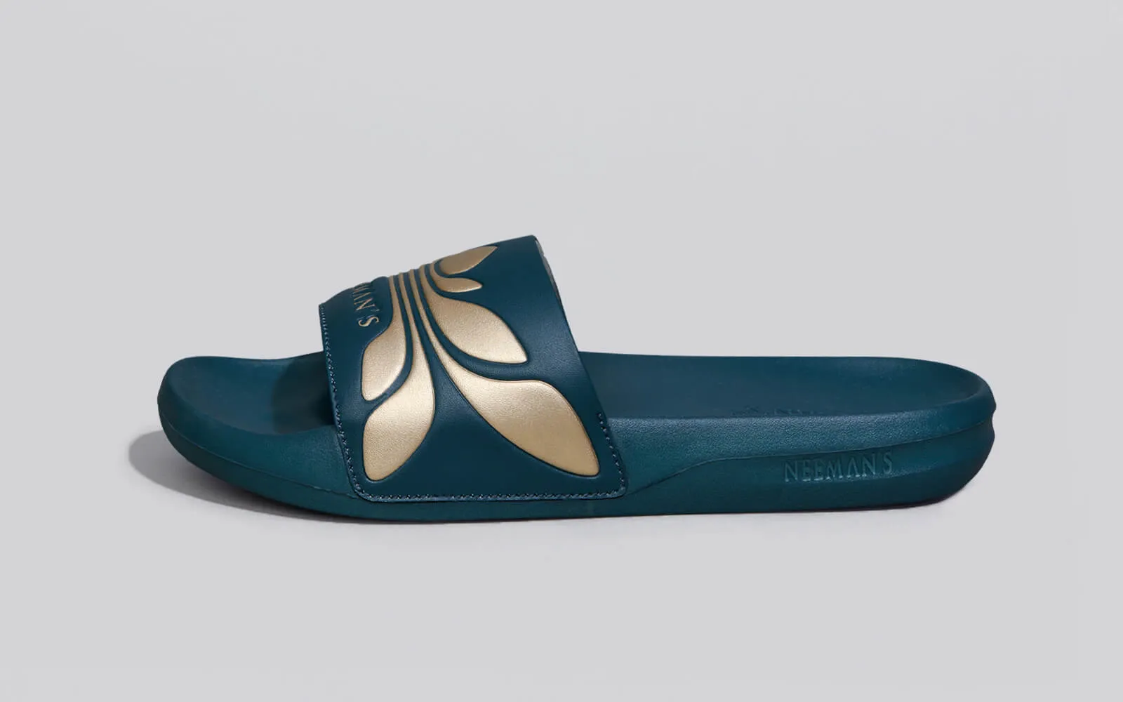 Breather Slides (Women Exclusive) : Teal-Gold