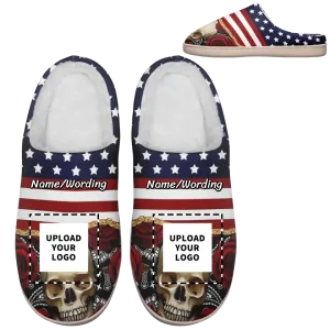 Business holiday gifts, Personalized Indoor Slipper, Custom Warm-Fur Slipper, US-Theme Slipper,kitty2020-24020021