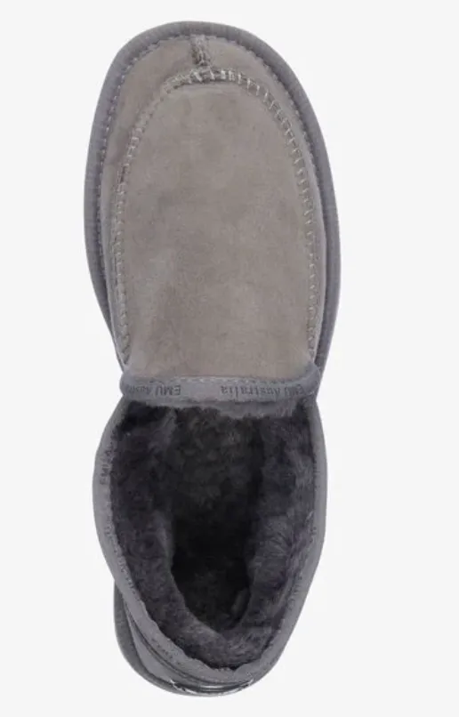 Emu Australia Men's Hume Platinum Sheepskin Slipper Charcoal