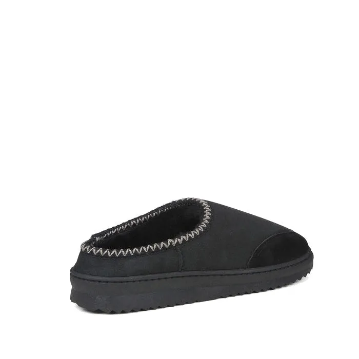 Emu Platinum Outback Scuff Black Sheepskin Slipper