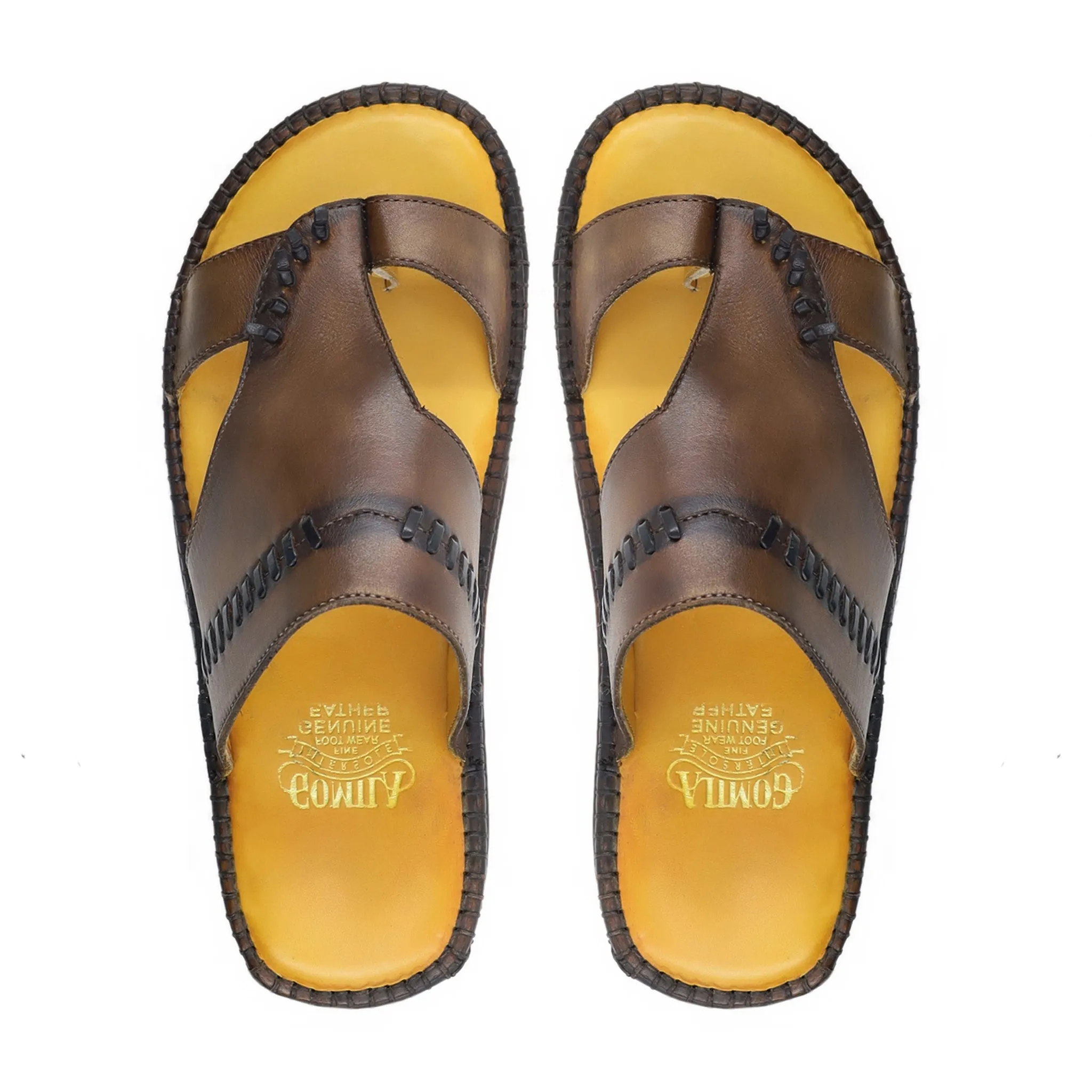 Getsy - Men's Dark Brown Calf Leather Slipper