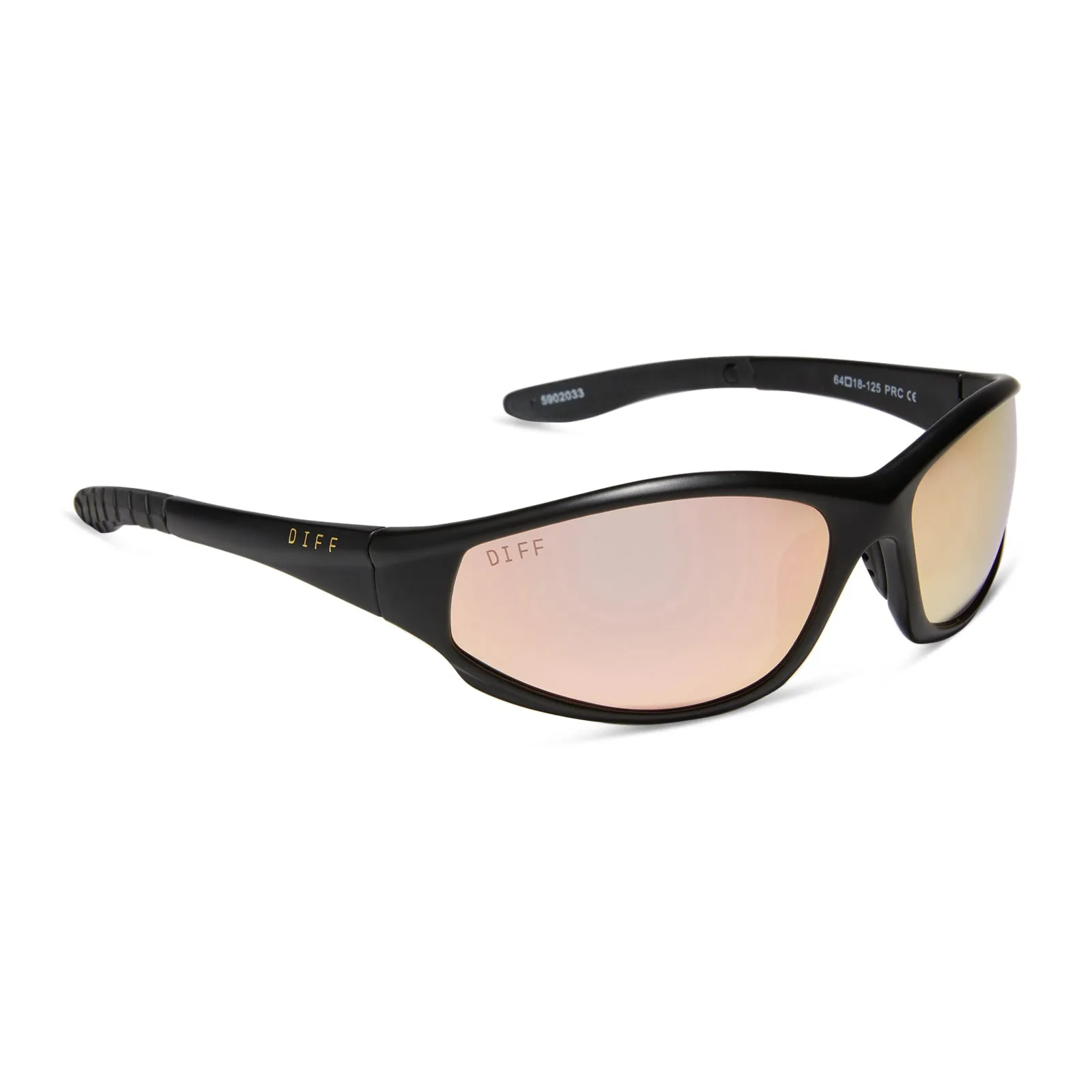 LIGHTNING - MATTE BLACK   PEACH MIRROR   POLARIZED SUNGLASSES