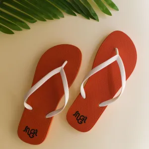 Orange Women Flip Flops