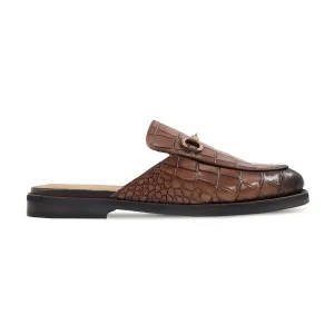 Percival - Men's Burnished Brown Calf Leather Slipper