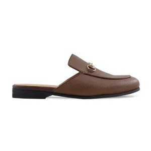 Selyse - Men's Brown Pebble Grain Leather Slipper