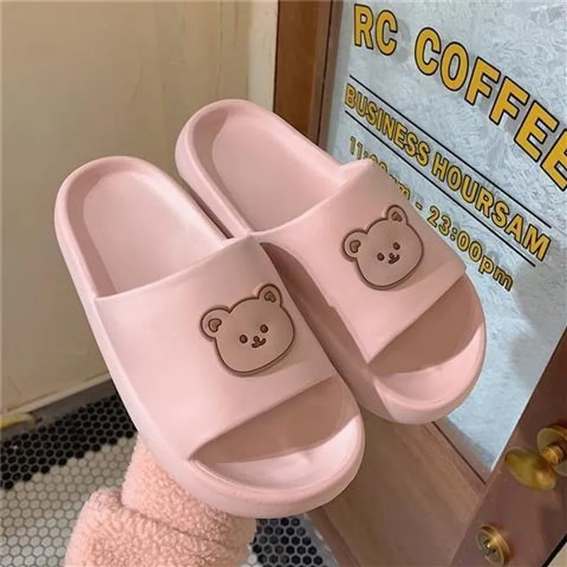 Slippers with Bear Logo for Women