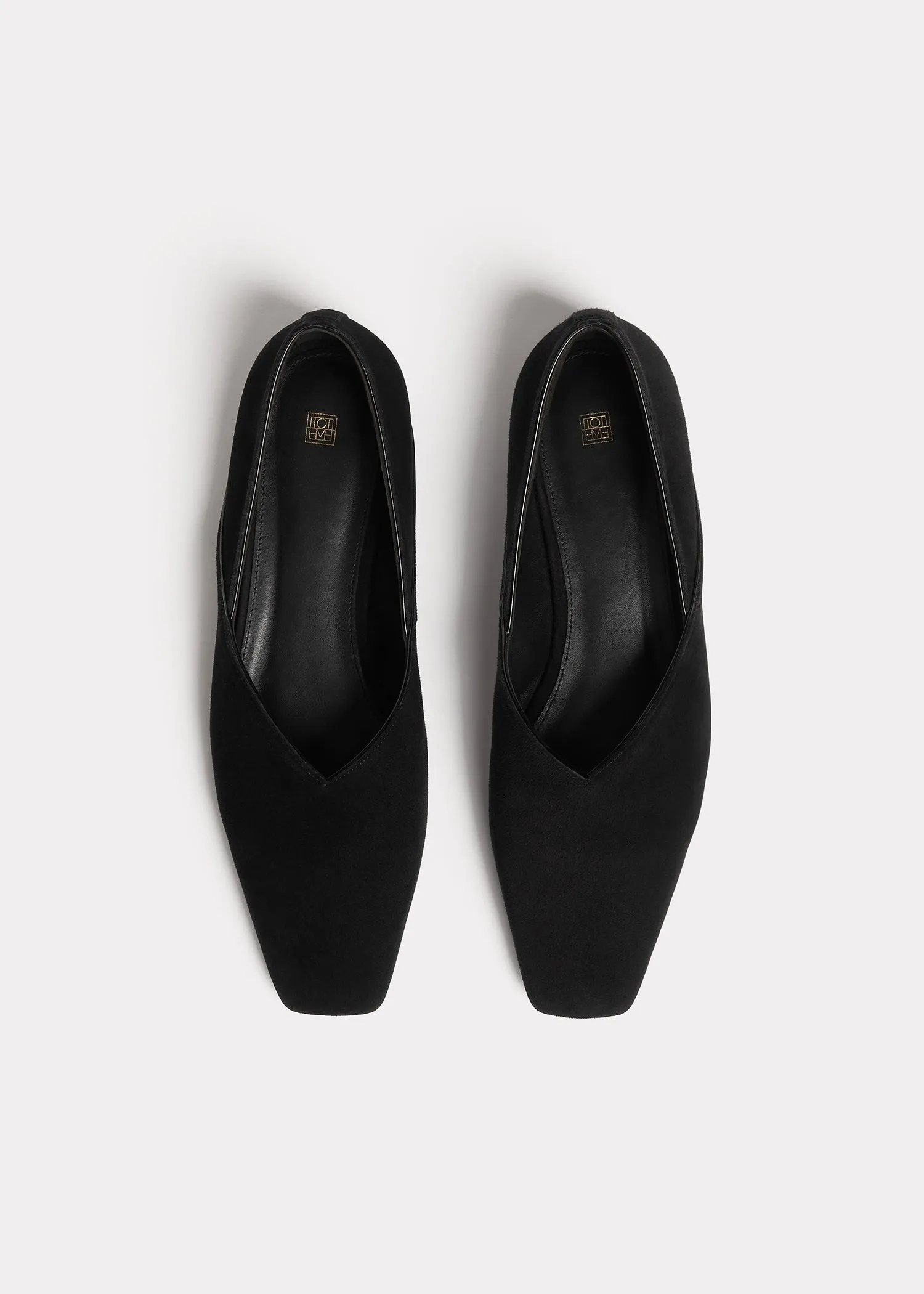 The Everyday Flat black suede