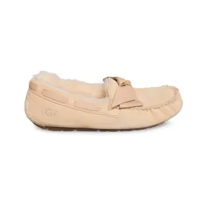 UGG Dakota Leather Bow Soft Ochre Slippers - Women's