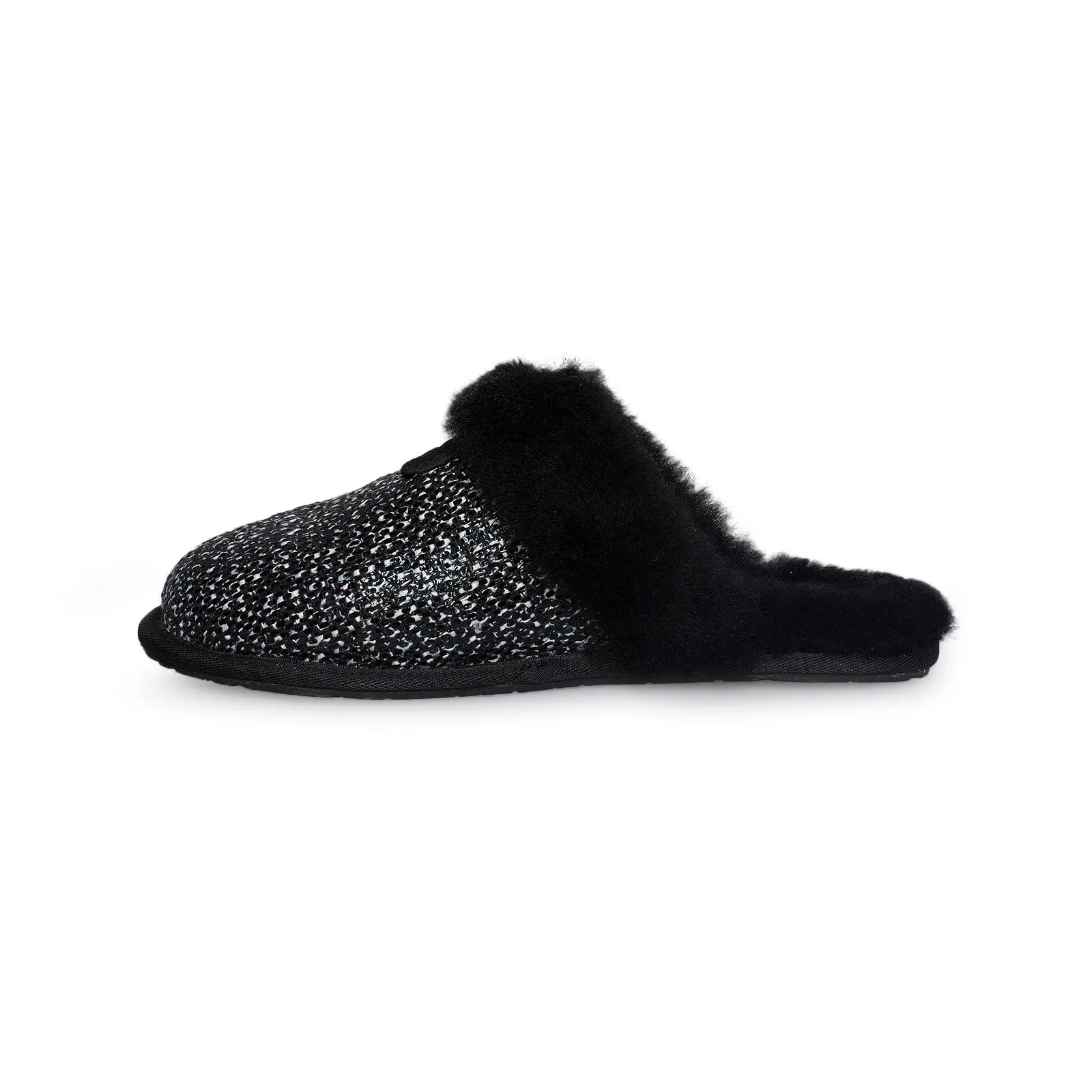 UGG Scuffette II Frill Black Slippers