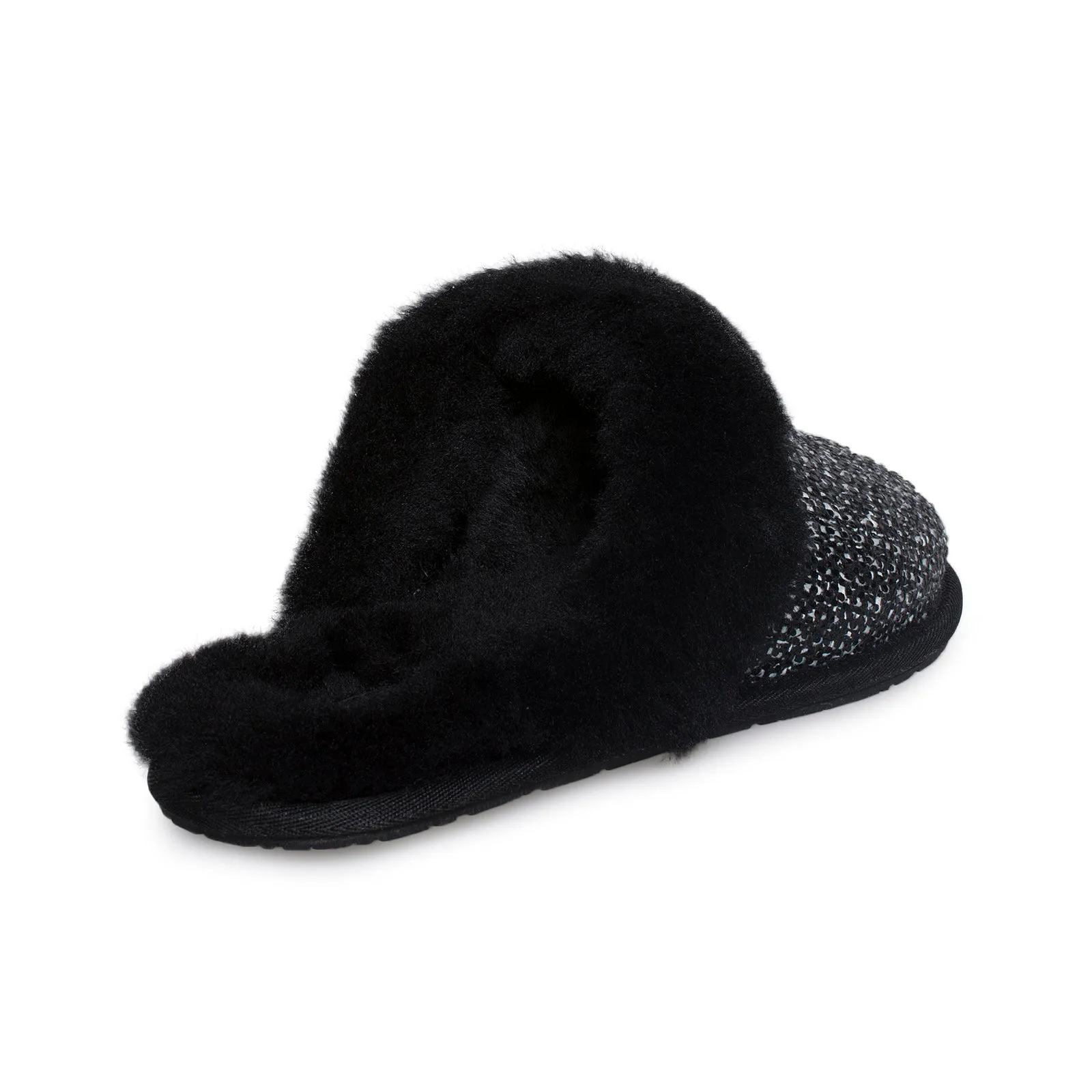 UGG Scuffette II Frill Black Slippers