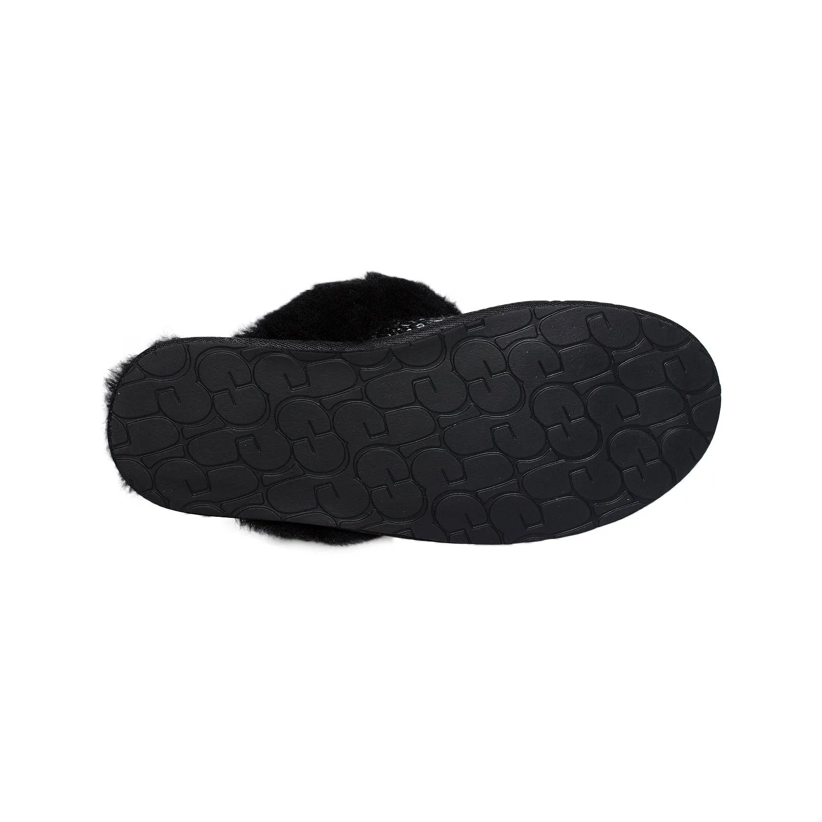 UGG Scuffette II Frill Black Slippers