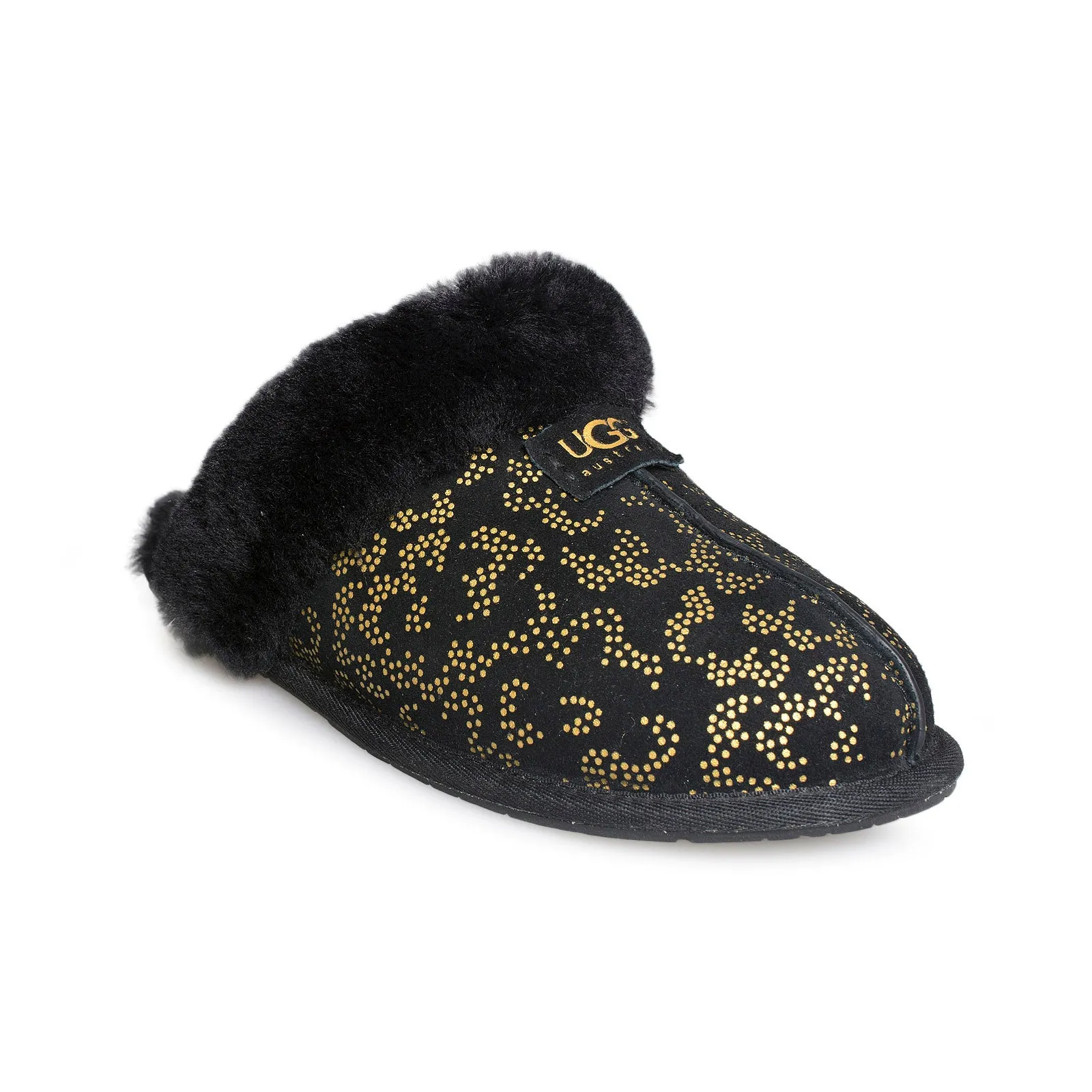 UGG Scuffette II Metallic Conifer Black Slippers - Women's