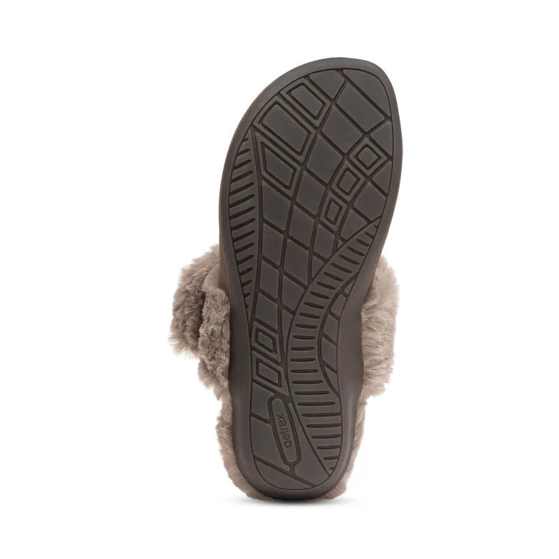 WOMEN'S AETREX ARIANNA ARCH SUPPORT SLIPPER | WALNUT