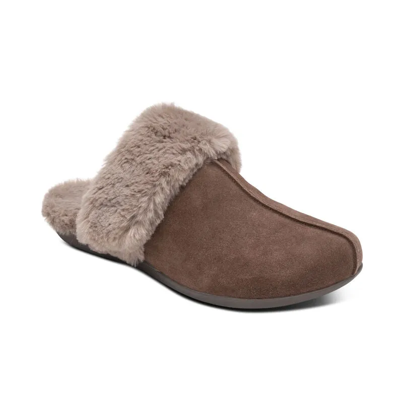 WOMEN'S AETREX ARIANNA ARCH SUPPORT SLIPPER | WALNUT